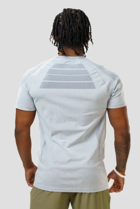 Camiseta Apex Dry New Tenacity Cinza Gelo - Sem Costura - Imagem 4