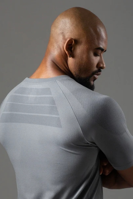 Camiseta Apex Dry New Tenacity Cinza - Sem Costura - Imagem 4