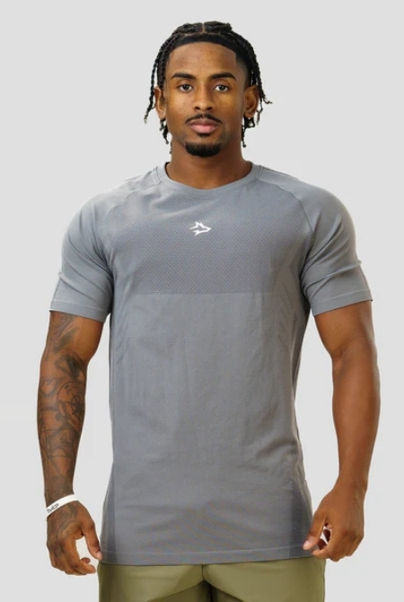 Camiseta Apex Dry Iron Cinza - Sem Costura - Imagem 2