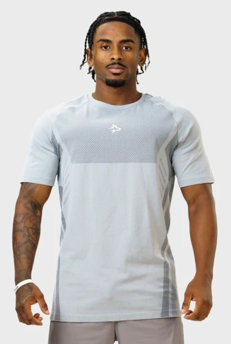 Camiseta Apex Dry Iron Cinza Gelo - Sem Costura - Imagem 2