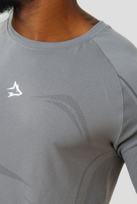 Camiseta Apex Dry Power Cinza - Sem Costura - Imagem 3