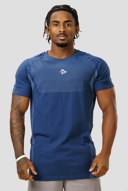 Camiseta Apex Dry Iron Marinho - Sem Costura - Imagem 2