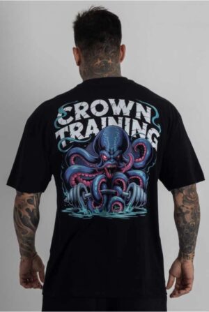 Camiseta Oversized Monster Kraken Preta