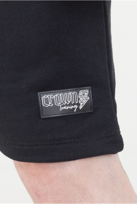 Bermuda Moletom Preta Trad Crown Training - Imagem 3