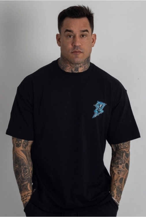 Camiseta Oversized Deuses Zeus Preta