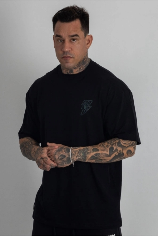 Camiseta Oversized Deuses Medusa Preta