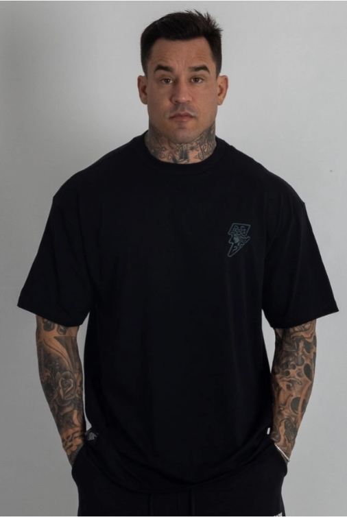 Camiseta Oversized Deuses Medusa Preta