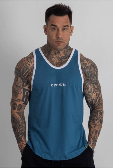Regata Crown Tradicional Bordada Origin Azul Claro