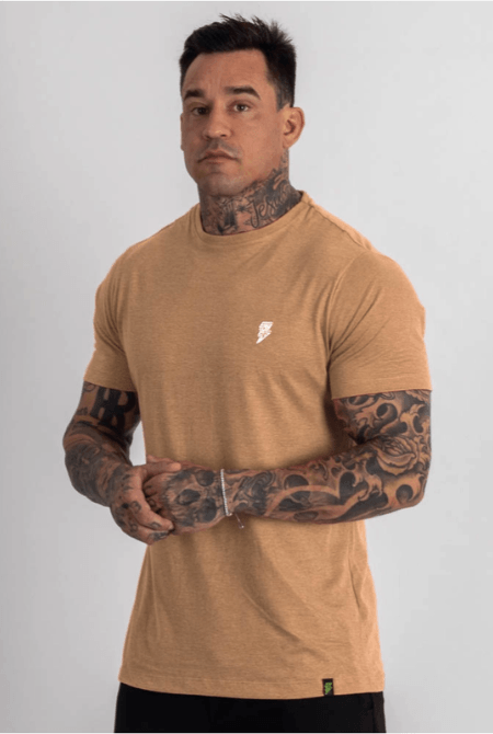 Camiseta Crown Training Minimalist Mescla Caramelo