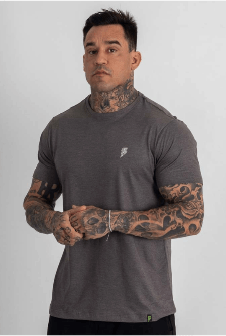 Camiseta Crown Training Minimalist Mescla Black