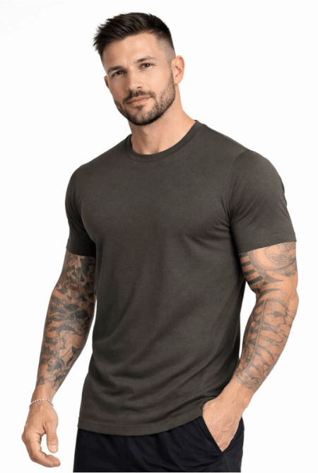 Camiseta Crown Tech Modal Marrom