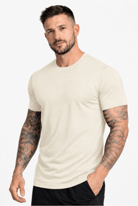 Camiseta Crown Tech Modal Creme