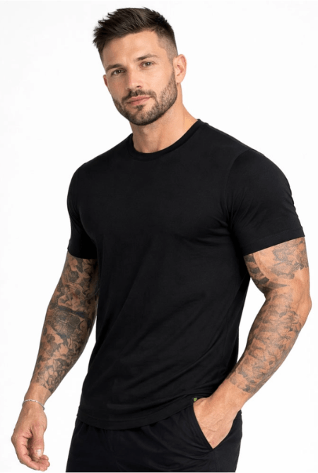 Camiseta Tech Modal Preta Masculina CrownTraining