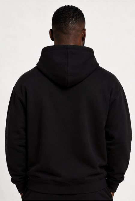Blusa de Moletom Crown Training Capuz Bordado Preto