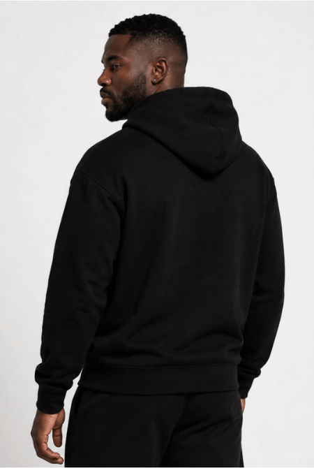 Blusa de Moletom Crown Training Capuz Bordado Preto