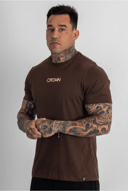 Camiseta Crown Training HardLine Marrom