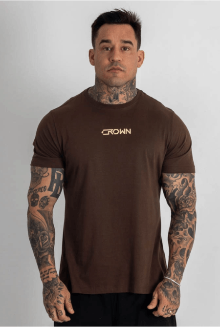 Camiseta Crown Training HardLine Marrom